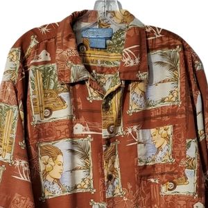 Bermuda Bay Hawaiian Silk Short Sleeve Shirt Size  XXL